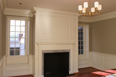 left office toward fireplace